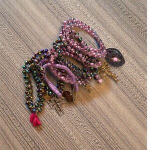 Colorful Beaded Bracelets Set